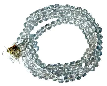 Sphatik Mala (108 beads) (Diamond Cutting)