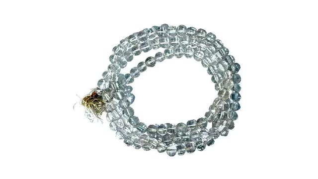 Sphatik Mala (108 beads) (Diamond Cutting)